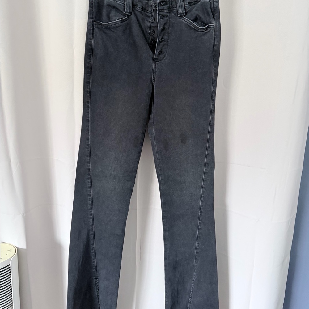 PAIGE Dark Gray Flare Jeans